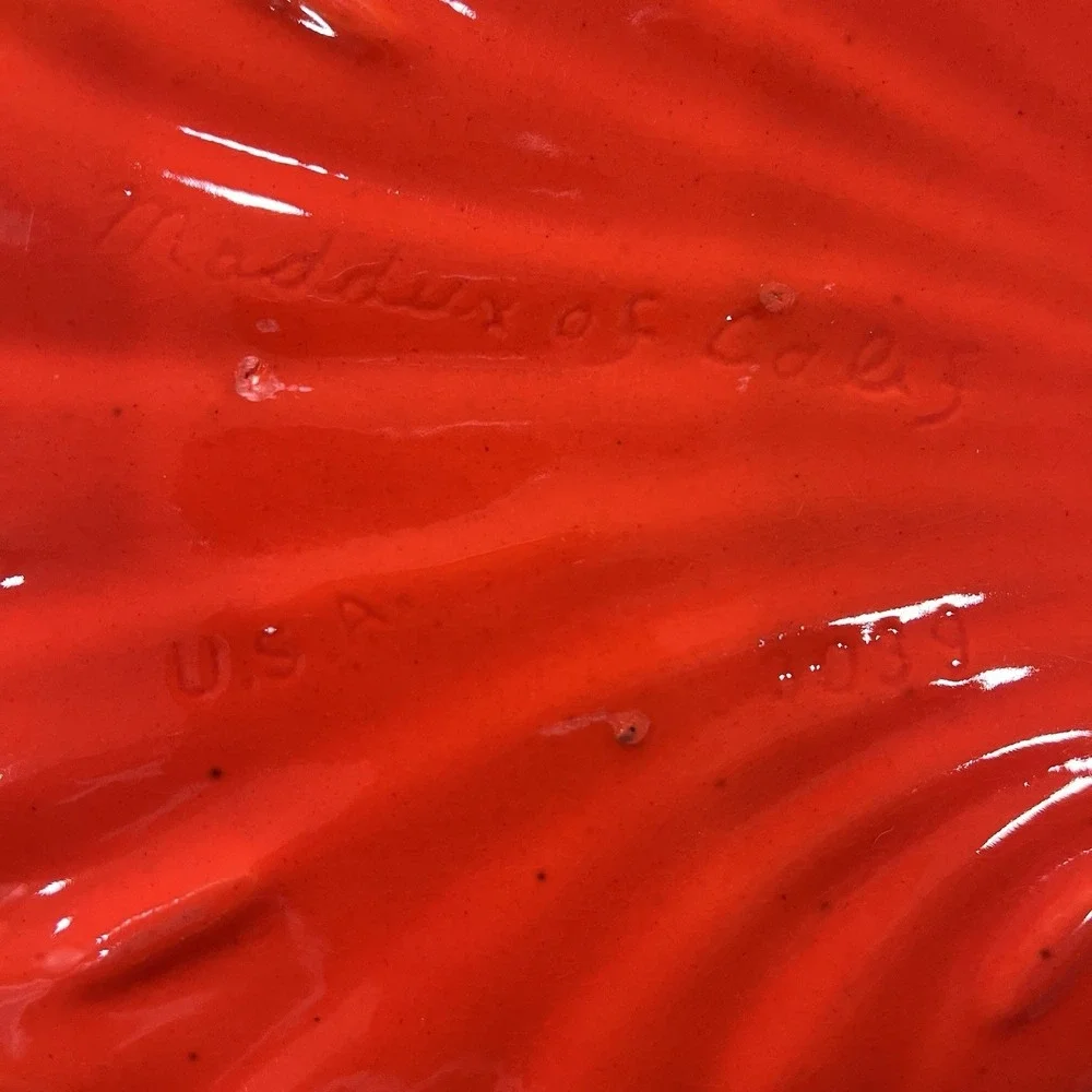 Vintage MADDIX‎ OF CALIFORNIA 3039 Shell Shaped Dish, Orange, Bright Colors